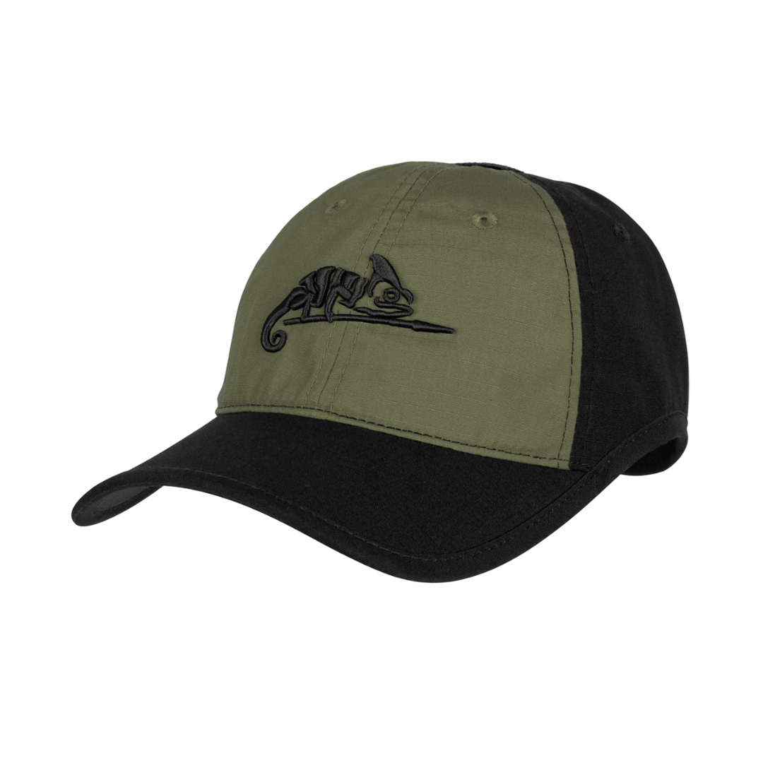 Бейсболка Helikon Logo PolyCotton Ripstop Black/Olive Green