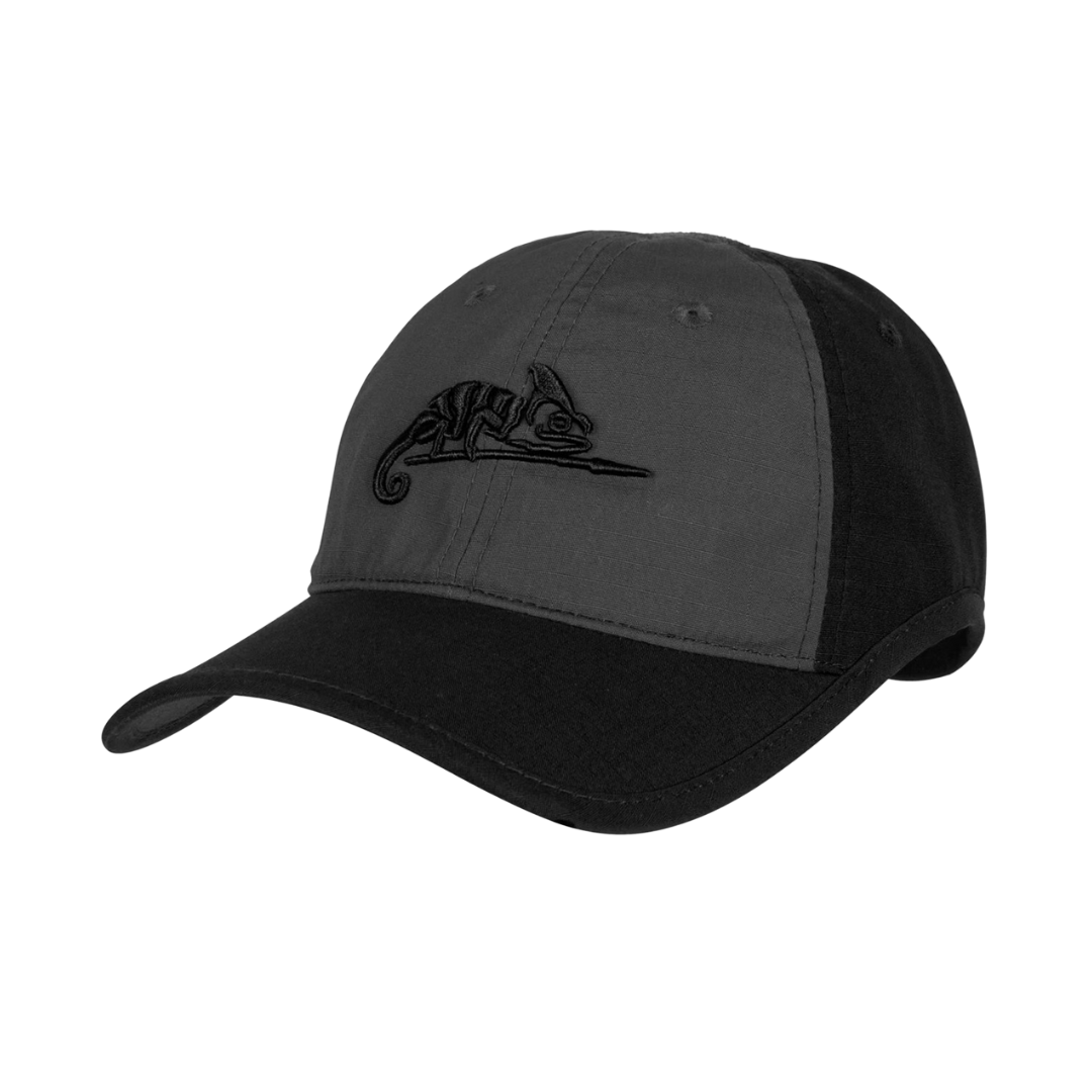 Бейсболка Helikon Logo PolyCotton Ripstop Black/Shadow Grey