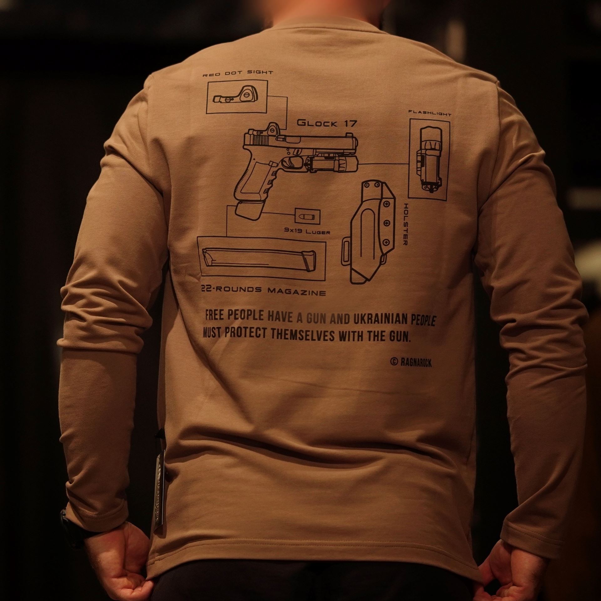 Лонгслів Ragnarock Glock - 17 Coyote