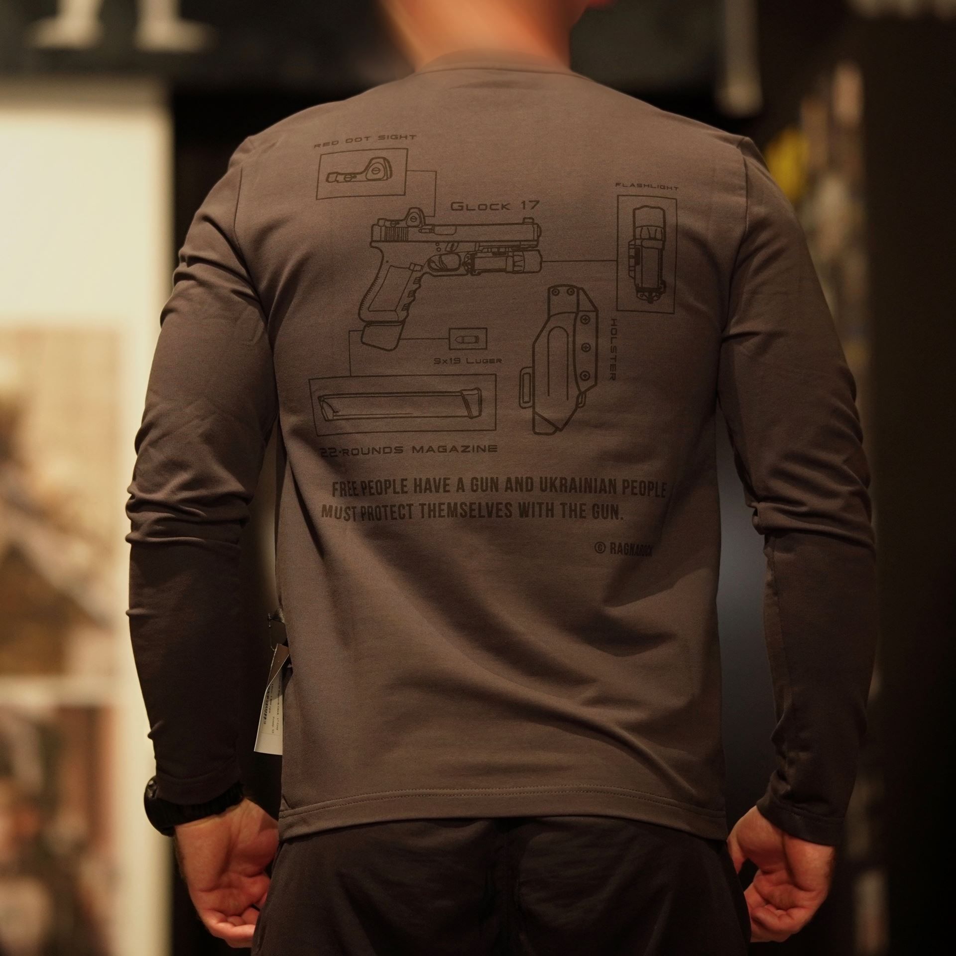 Лонгслів Ragnarock Glock - 17 GREY